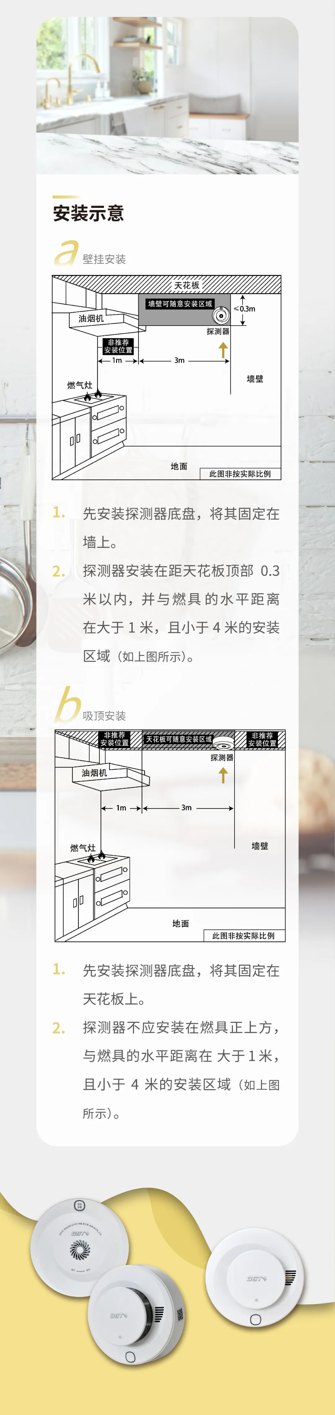 河南河南海湾消防GST全新一代NB独立式烟感气感探测器安装